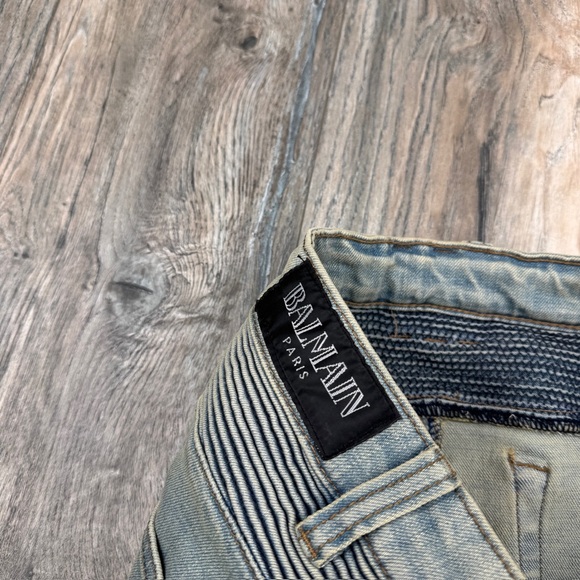 Balmain blue ribbed detail denim jeans size 30 - Picture 5 of 13